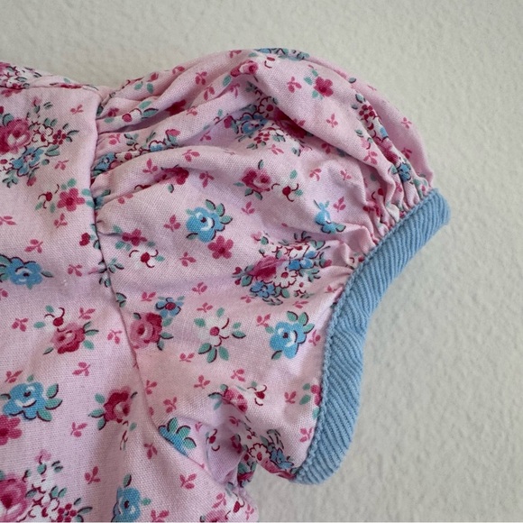 Vive La Fete Baby Girl Floral Pink Bubble Romper Smocked Easter Spring 12 Months - Picture 4 of 8